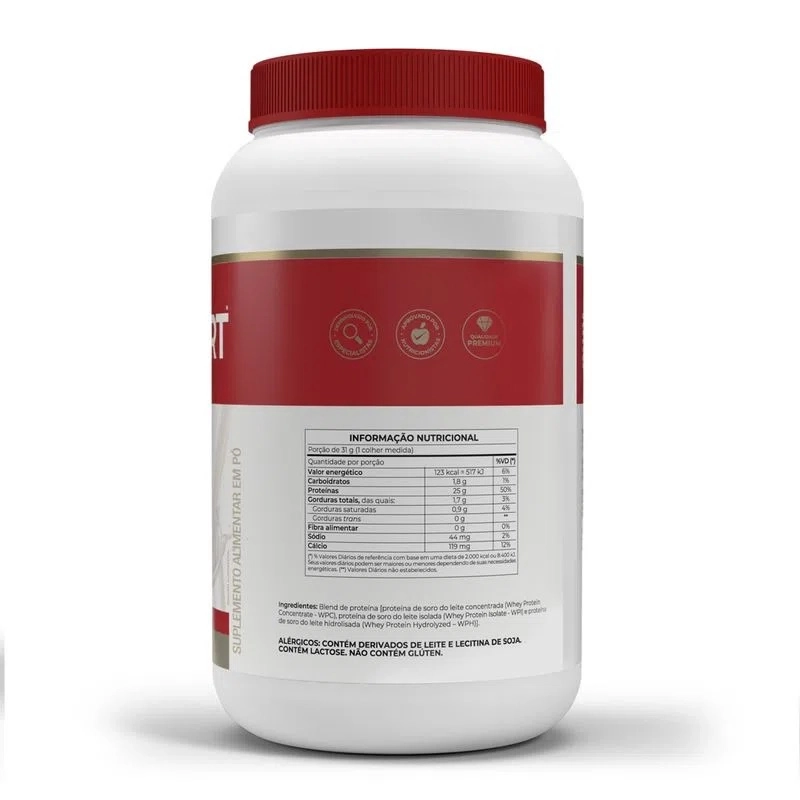 Whey Protein Whey Fort 3W Pote 900g - Vitafor - Morango - Imagem 2