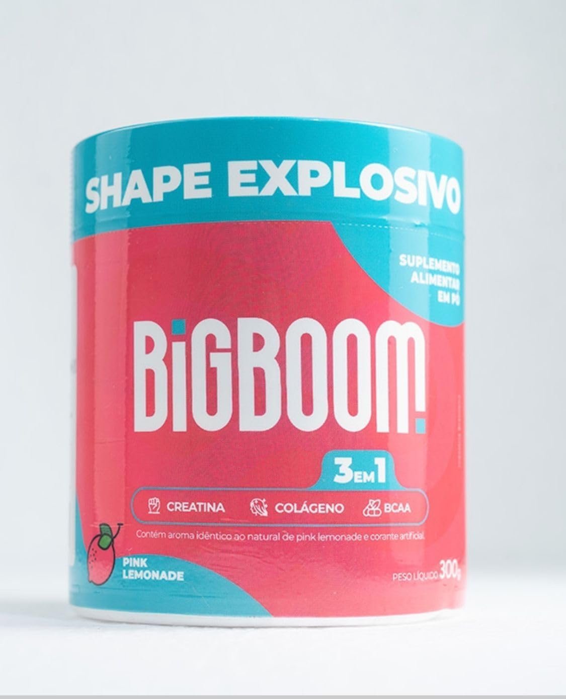 Creatina – BIGBOOM – 100% Pura 300G. A única 3 em 1 | Colágeno, BCAA + Creatina Monohidratada – para mulheres, crescimento de glúteos, crescimento muscular, aumento de energia, auxílio cognitivo e Colágeno.