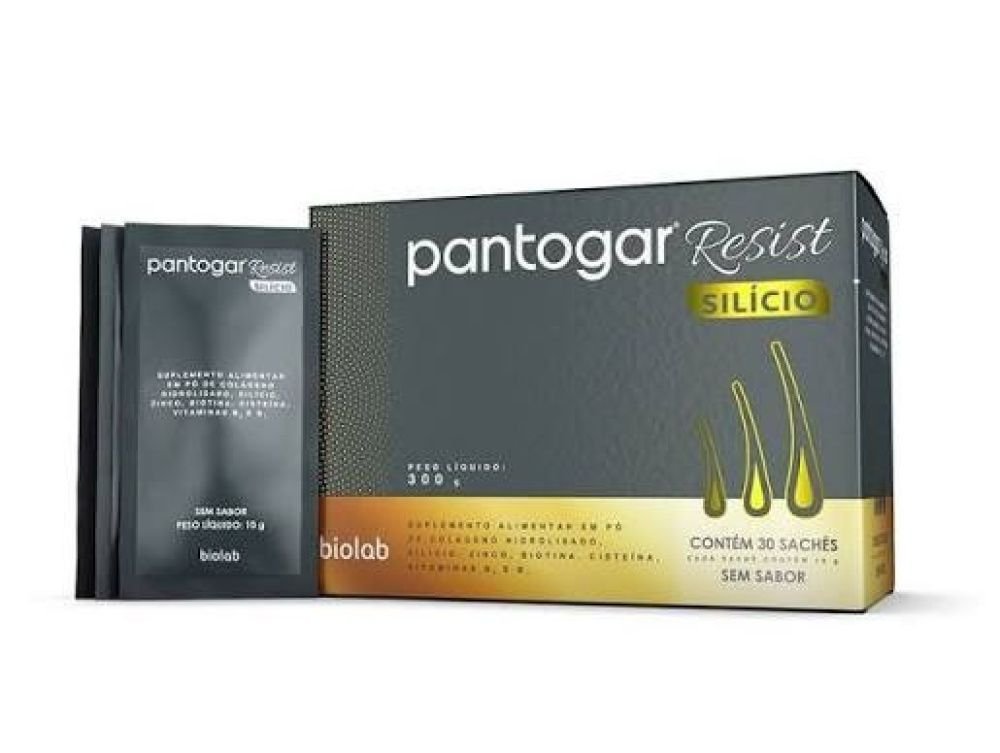 Pantogar Resist Silicio sem sabor 30 Sachês